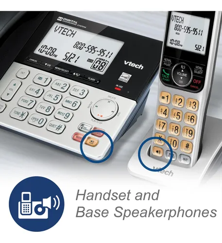 Teléfono Con Cable/inalámbrico Vtech Vg208-4 Dect 6.0 4 Auri