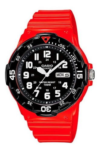 Reloj Casio Mrw-200hc-4bvdf Hombre 100% Original Color de la correa Rojo Color del fondo Negro