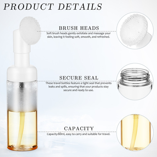 Frasco De Espuma Para Limpeza Facial Mini 4 Unidades