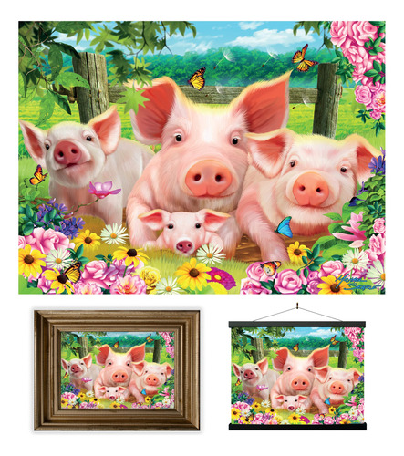 3d Livelife Lenticular Wall Art Prints - Pig Pen From Delux.