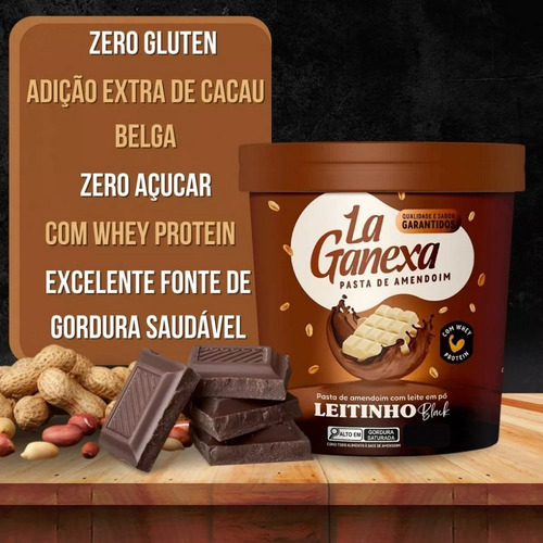 Pasta De Amendoim Integral (1,05kg) - Sabor: Leitinho Black Maçã Verde