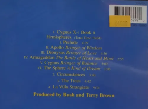 Rush - Hemispheres - Cd