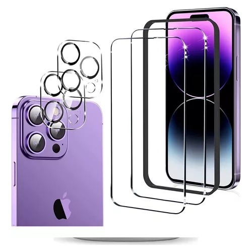 Mica Cristal Templado + Lente Cámara Para Iphone14 Pro Sfn