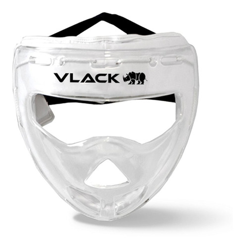 Máscara De Hockey Córner Corto Protección Cara Vlack Blanca
