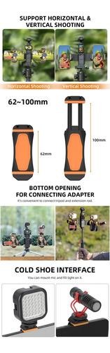 Soporte 2 Celulares Accesorios Para Cámara Dji Osmo Pocket 3