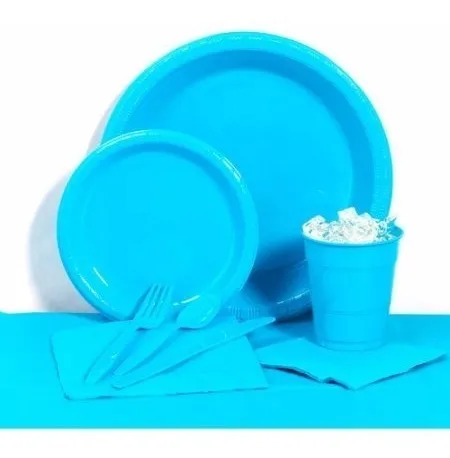 Fiesta Color Platos Vaso Servilleta Tened Desechables Kit 40