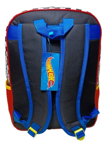 Mochila Hot Wheels Primaria Backpack Ds265 Color Azul Diseño de la tela Liso