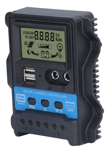 Controlador De Carga Solar, Pantalla Lcd, Doble Usb, Salida