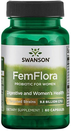 Femflora Probioticos Mujer 60cáp 9.8 Bill  Cfu Swanson