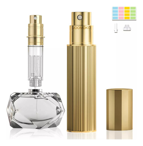 Mini Atomizador para Perfume, Atomizador Recargable Botella Perfume Viaje Portátil para Mujer y Hombre, Capsula Viaje, con Funda y Adaptadors
