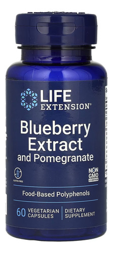 Life Extension Extracto De Arándano Y Granada 60vegecaps Sabor Sin sabor