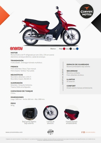 Corven Energy 110 Full - 0 Km - Bonetto Motos