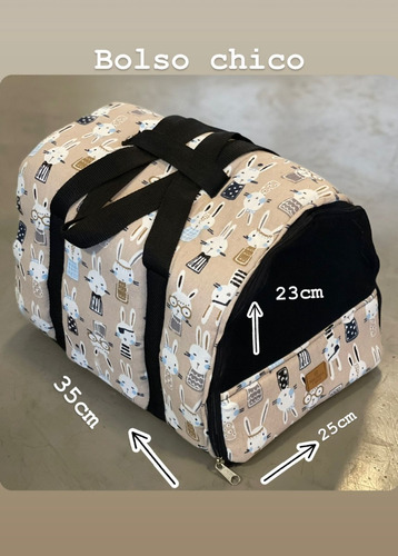 Imagen 7 de 7 de Bolso Transportador Perro/gato Myd Chico 35x25x23