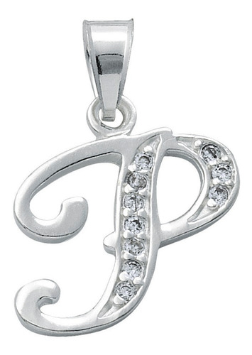 Imagen 16 de 23 de Dije De Iniciales En Plata Con Zirconias 0.925 Mod. 334-356