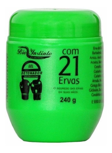 Gel Detonador 21 Ervas C/ Sebo De Carneiro 240g Bio Instinto Tipo De Embalagem Pote Fragrância Neutro Tipos De Pele Mista