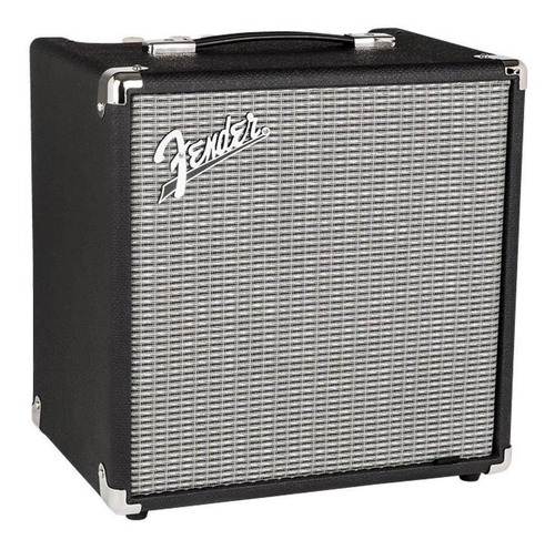 Imagen 2 de 2 de Amplificador Fender Rumble Series 25 Valvular para bajo de 25W color negro/plata 220V