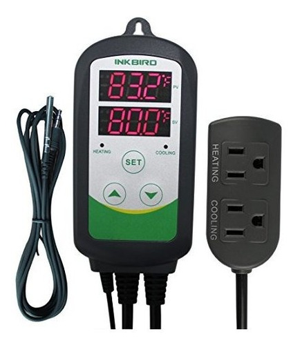 Controlador De Temperatura De Etapa Doble Inkbird Aquarium +