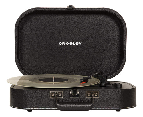 Crosley Cr8009a-bk Discovery - Tocadiscos Clásico Con Bluetooth De 3 Velocidades Para Veliz, Color Negro