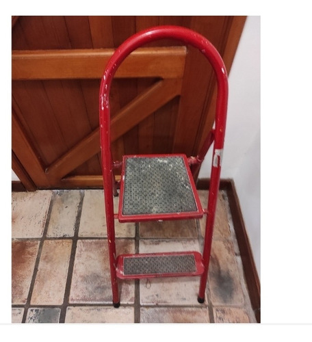 Escalera De 2 Peldaños Antirresbalante Estructura De Hierro