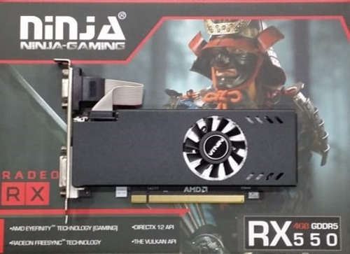 Imagen 1 de 5 de Placa Video Ninja Radeon Rx550 4gb Gddr5 Pci 3.0 128 Bit