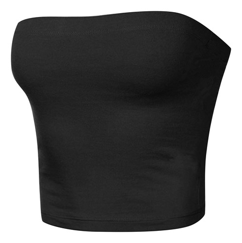 Blusa Sin Tirantes De Verano De Color Liso Para Mujer