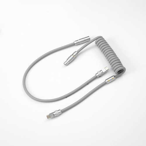 Cable Usb Tipo C Espiral Carga Rapida Goma Reemplazable Para