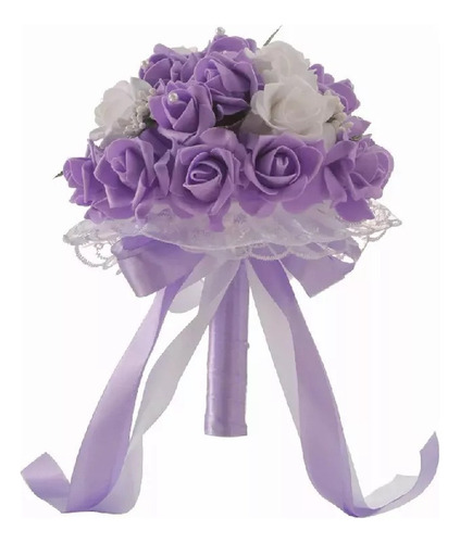 Un Ramo De Boda Nupcial Con Rosas De Cristal