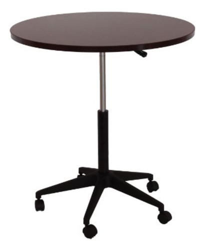 Mesa Móvil Boss Office Products Redonda De 32 Cm En Caoba