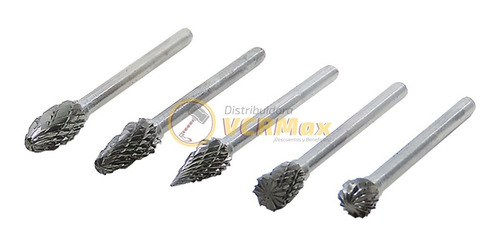 Imagen 4 de 10 de Fresa Lima Rotativa Metal Duro Para Taladro Doble Corte X 10