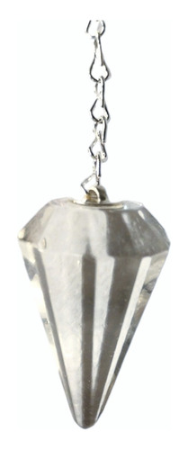 Péndulo Cuarzo Cristal Facetado.Cristales Energéticos