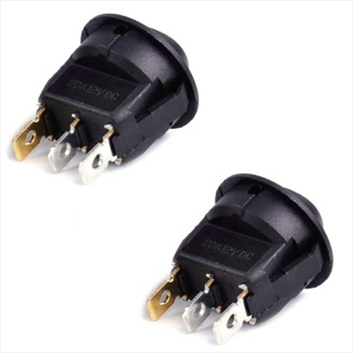 2 X Switch Interruptor Rocker Kcd1 On Off 21mm, 12v Dc, 20a