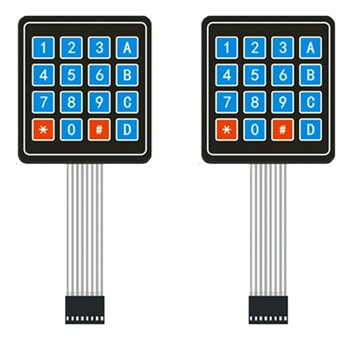 2 Piezas Teclado Matriz 4x4 Matricial Arduino