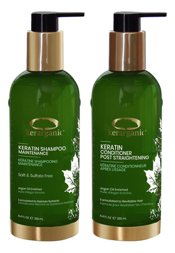Kerarganic Keratin Shampoo Mantenimiento + Acondicionador