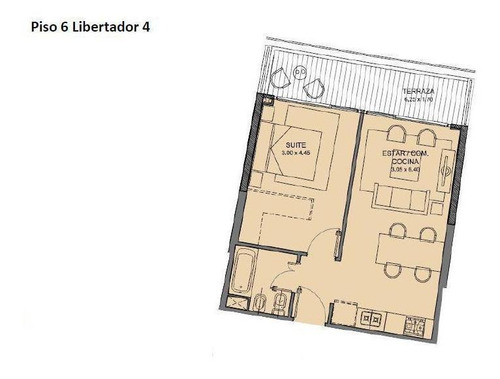 Imagen 5 de 5 de Departamento En Venta 2 Ambientes Olivos