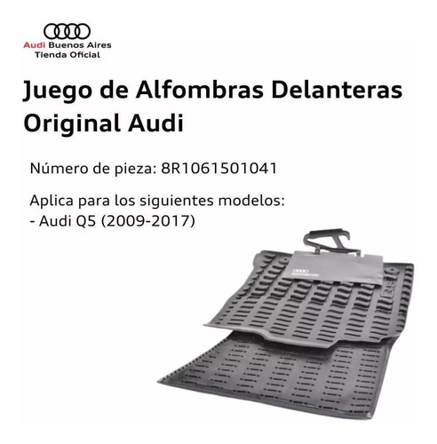 Juego De Alfombras Delanteras Audi Q5 2011 Al 2017