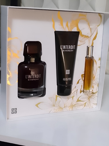 Kit Givenchy Perfume L'interdit Rouge 80ml + Caneta L'interdit Edp 12,5ml + Body Lotion L'interdi 75ml - Feminino