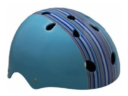 Casco Bicicleta Cross Bmx Mtv12 Azul Rayado Benotto Color Azul petróleo Talla S