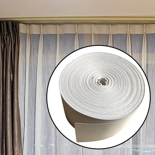 Cinta Adhesiva Blanca Para Cortinas, 10 Cm De Ancho De Plieg