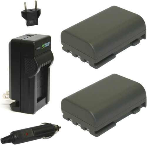 Bateria Wasabi Power Paquete De 2 Y Cargador Para Canon N
