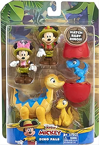 Set Disney Figuras Dino Safari Amigos Mickey Dinosaurios 