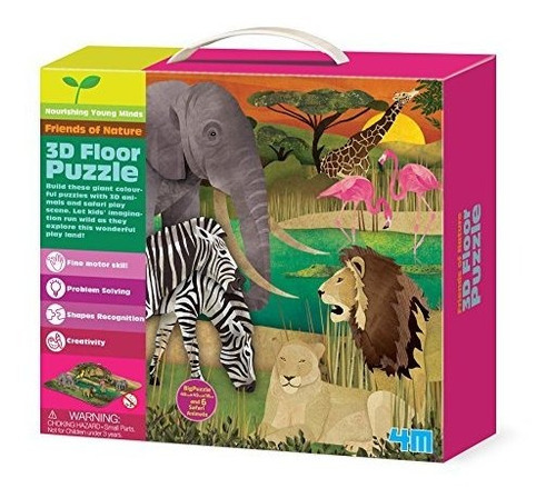 Puzzle 3d 4m Safari Piso (54 Piezas).