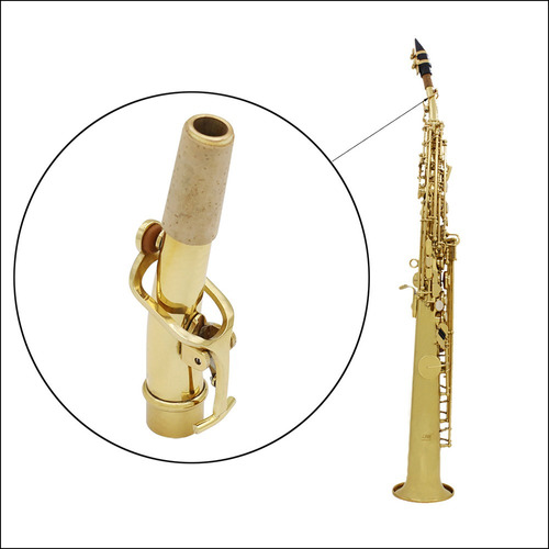 Tudel Reto Para Saxofone Soprano Excelente Qualidade Novo.