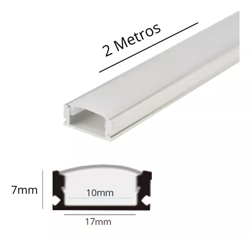 PERFIL DE ALUMINIO BLANCO 17,3X 7mm X 2MTS