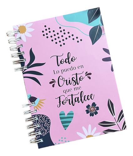 Cuaderno / Agenda Para Devocionales Diarios Diseño Flores