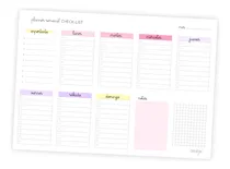 Comprar Planner Semanal Checklist A4 Organizador Semanal
