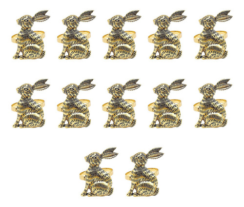 Servilleteros De Conejo De Pascua, Adorno Con Hebilla Oro