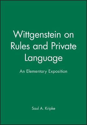 Libro Wittgenstein On Rules And Private Language