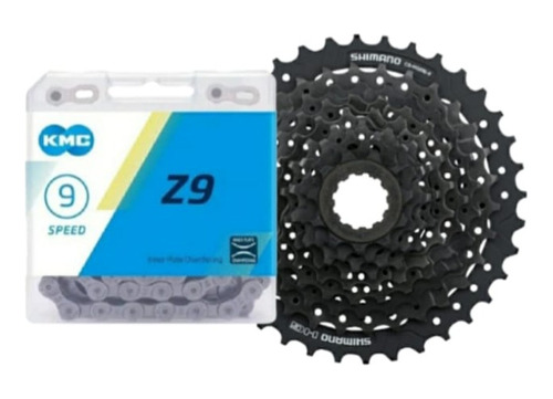 Pacha Shimano Cassette 9 Velocidades 11-36 Mtb Altus + Kmc 9