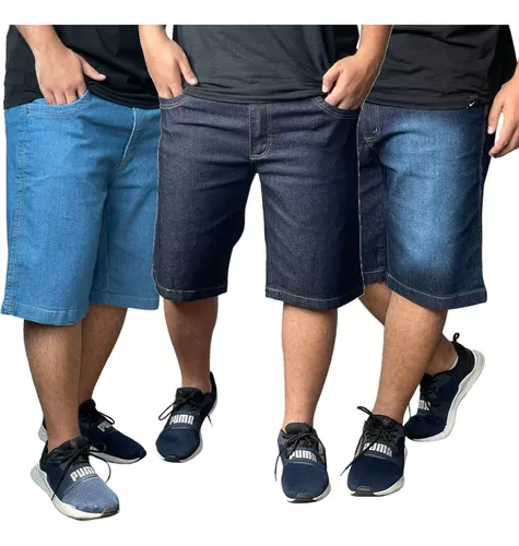 Kit 3 Bermuda Shorts Jeans Plusize 50 Ao 58 Oferta | Parcelamento sem juros