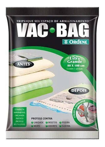 Saco A Vácuo Protetor E Organizador - Vac Bag 80 X100 Ordene